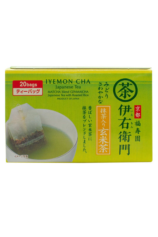 Ujinotsuyu Lemon Genmaicha with Matcha Tea Bags (20 Bags)