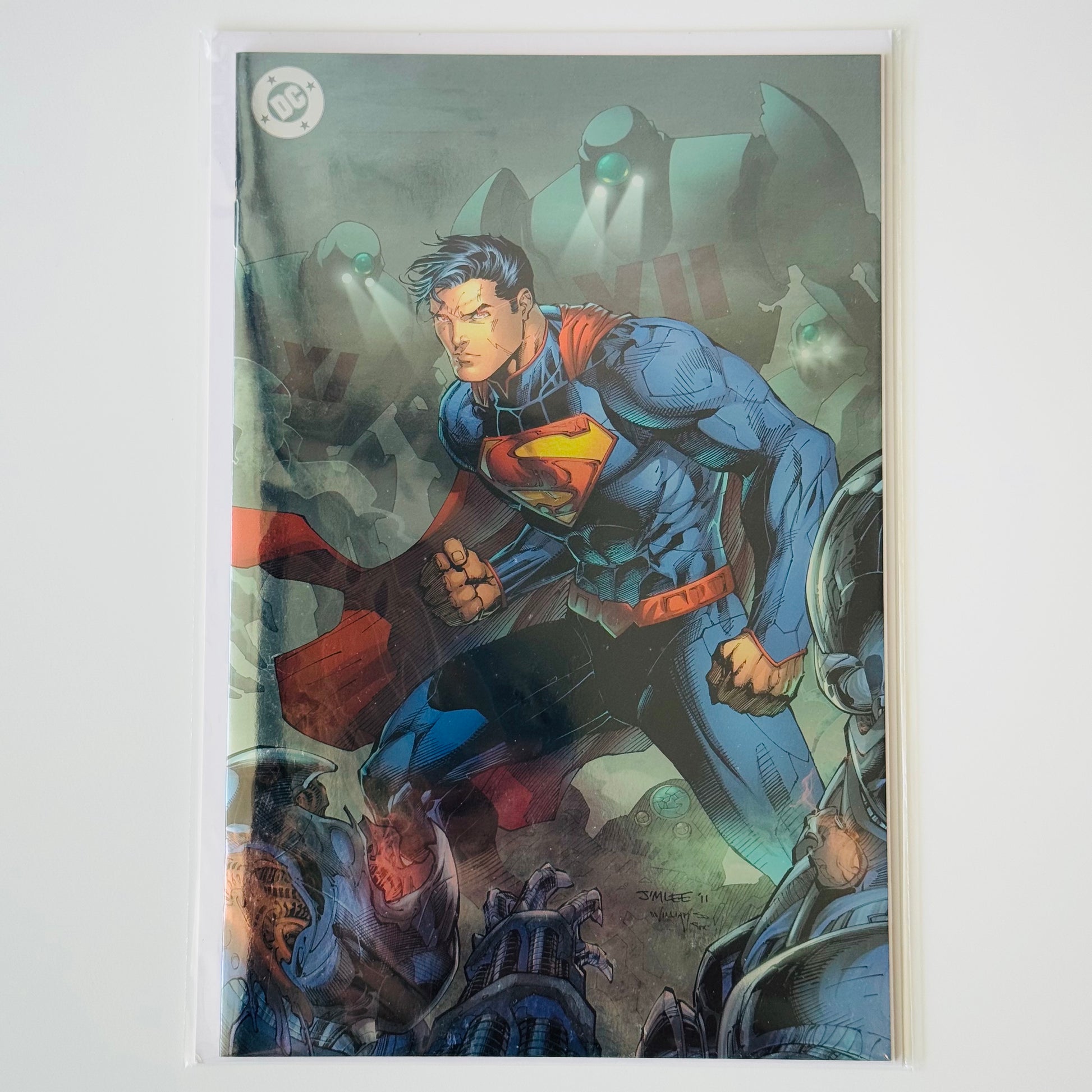 Main cover image of Action Comics #1 SDCC 2025 Jim Lee Foil Virgin Variant Comic