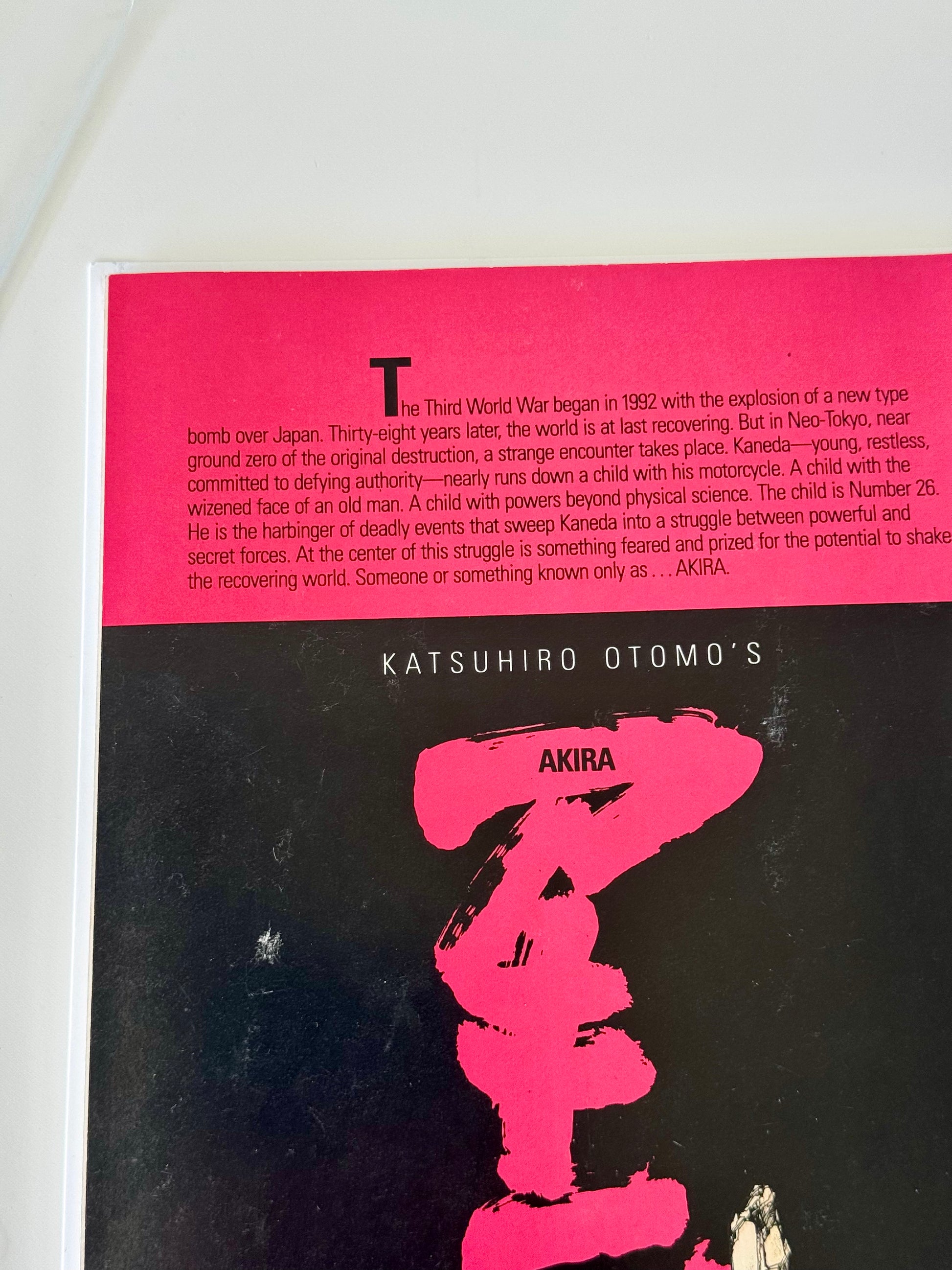 Top edge detail of comic book