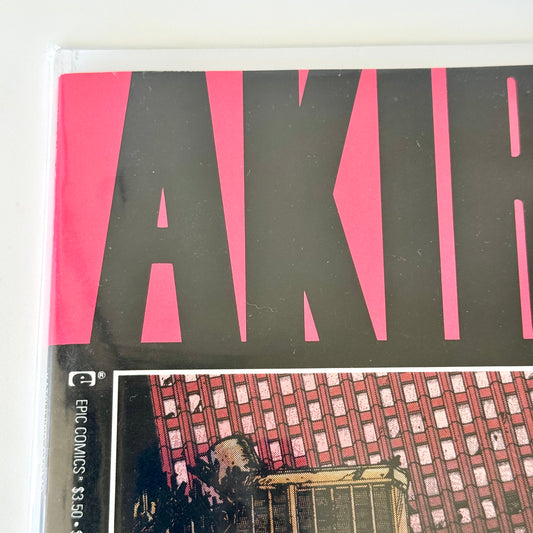 Top edge detail of comic book