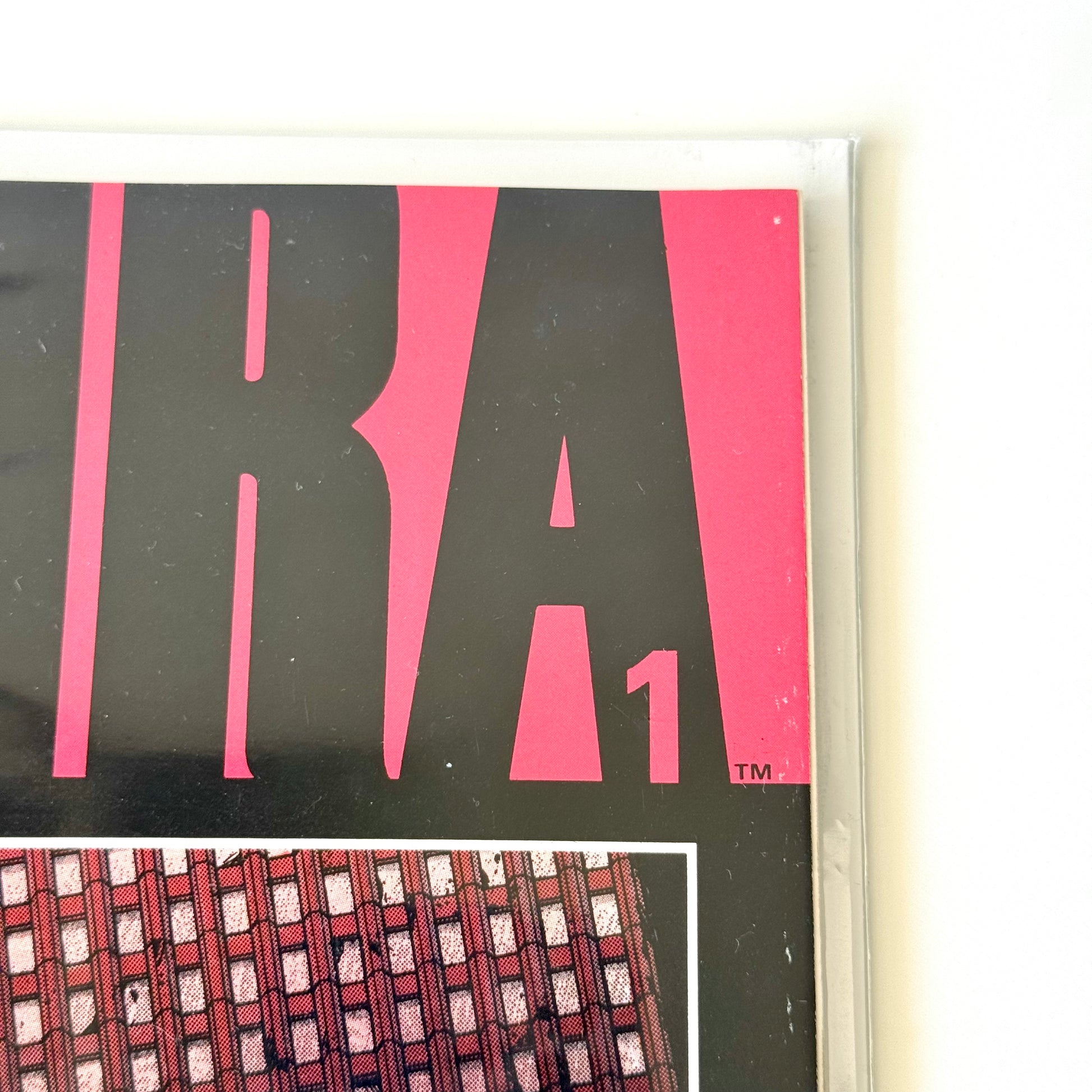 Top edge detail of comic book