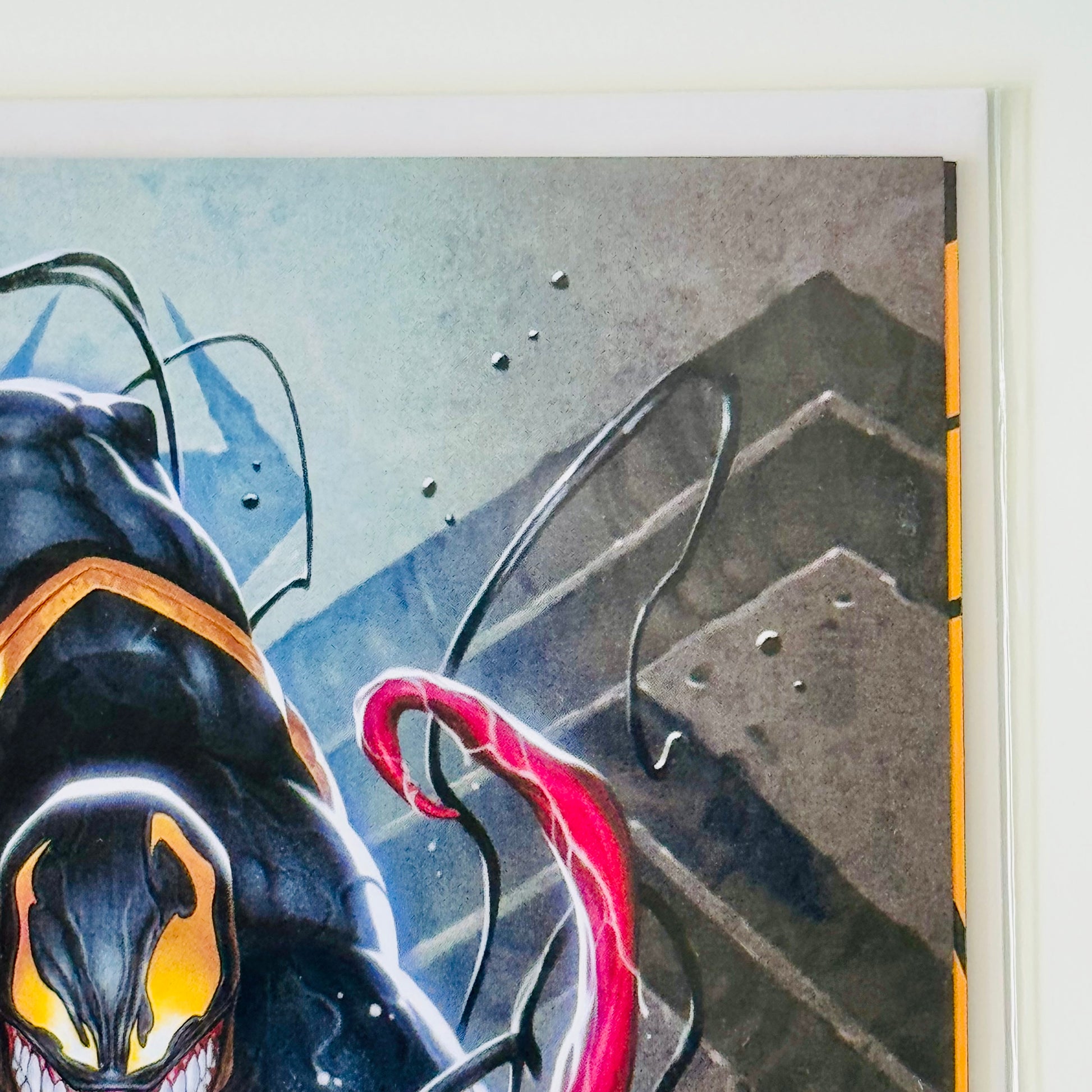 Top right corner detail of MegaCon 2025 All-New Venom #1 Virgin Variant
