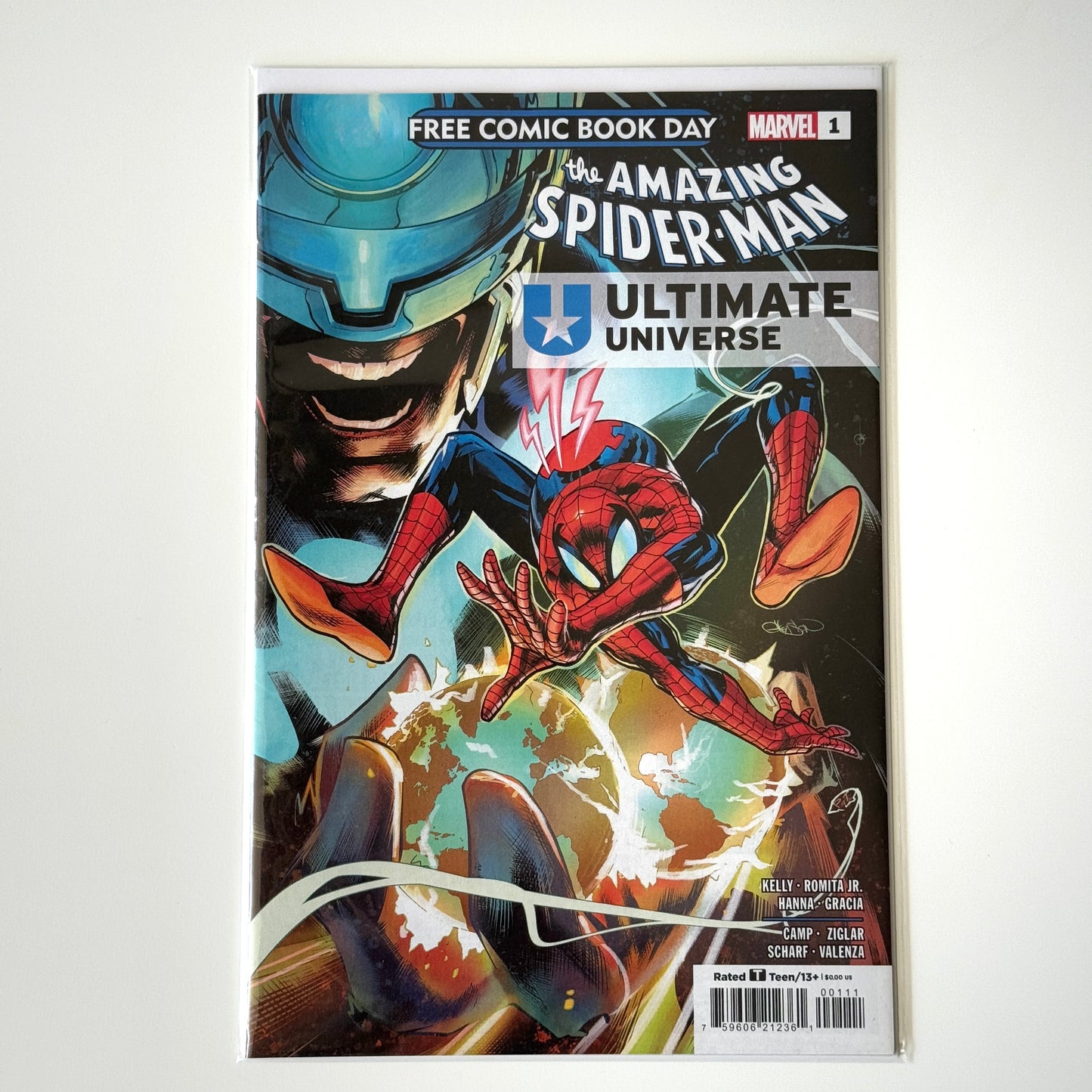 Cover of The Amazing Spider-Man #1 2025 Free Comic Book Day Ultimate Universe Marvel comic