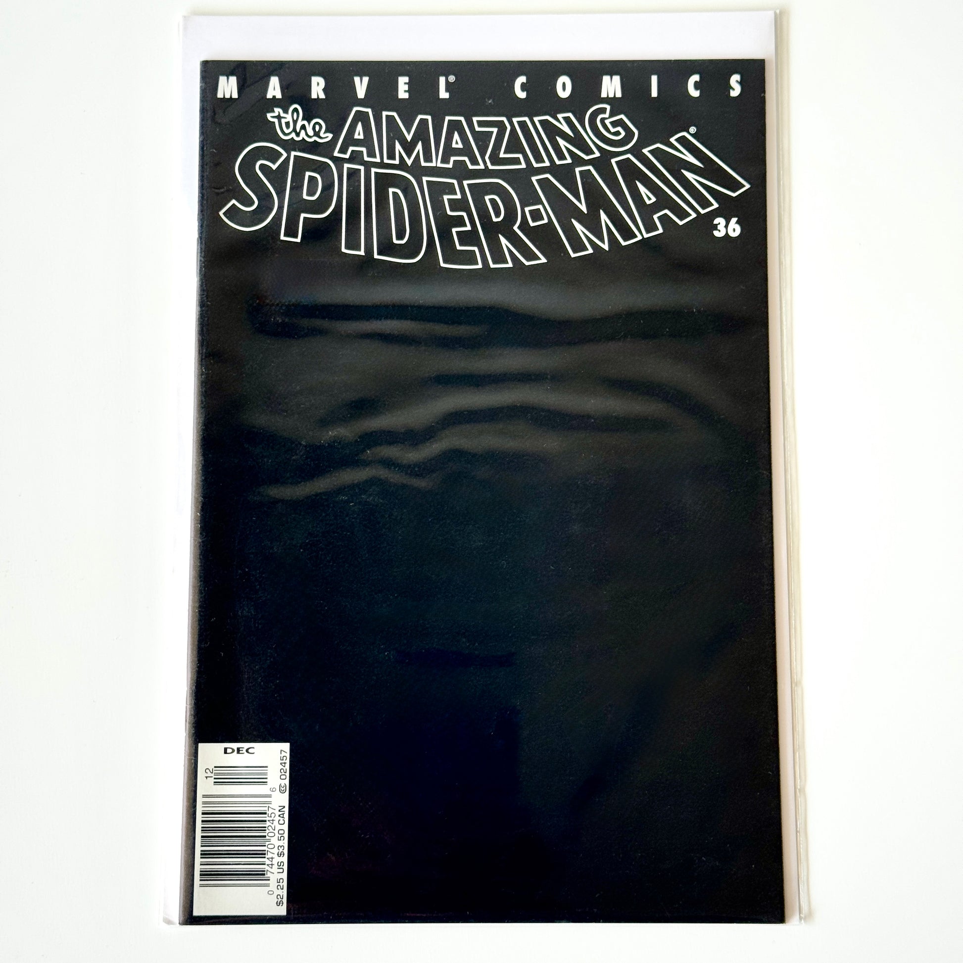 The Amazing Spider-Man #36 Newsstand Edition 2001 – 9/11 World Trade Center Tribute Issue with black cover