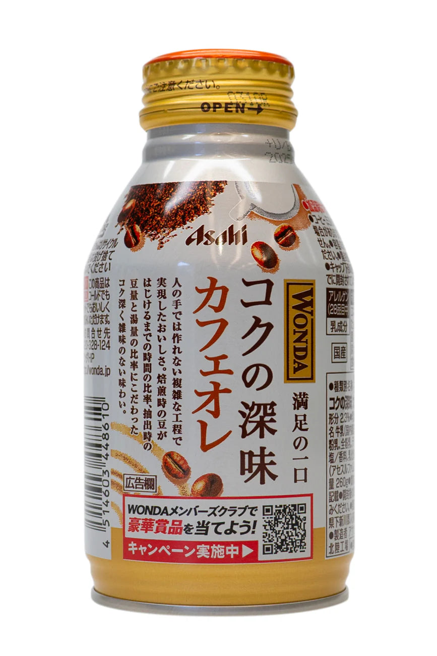 Asahi Wonda Koku no Fukami Rich Café Au Lait 260g