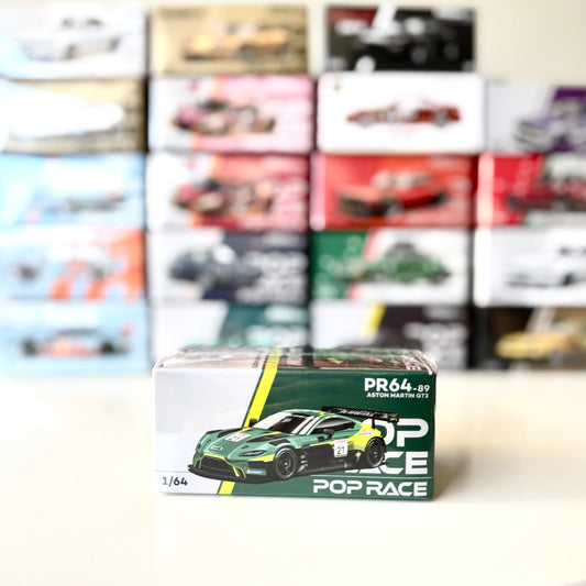 Front view of Aston Martin GT3 N24 2022 1:64 diecast model by Pop Race