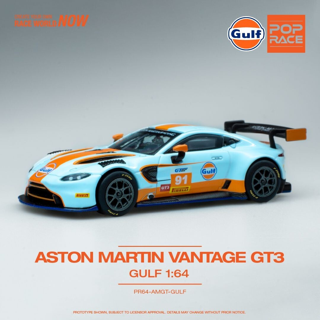 Left side of Aston Martin Vantage GT3 Presentation 1:64 diecast car