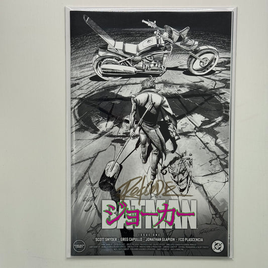 Front cover of Batman #1 Redcode Akira Joker variant, signed and remarked – East Side Comics MegaCon 2025