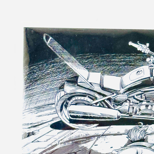 Top left corner close-up of Batman #1 Redcode Akira Sketch Variant (MegaCon 2025)