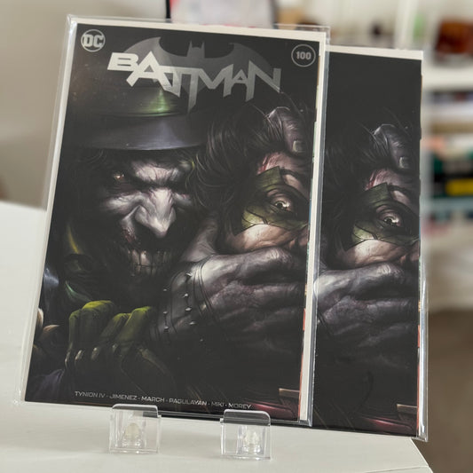 Full 2-book Batman #100 Francesco Mattina variant set (Trade and Virgin covers)