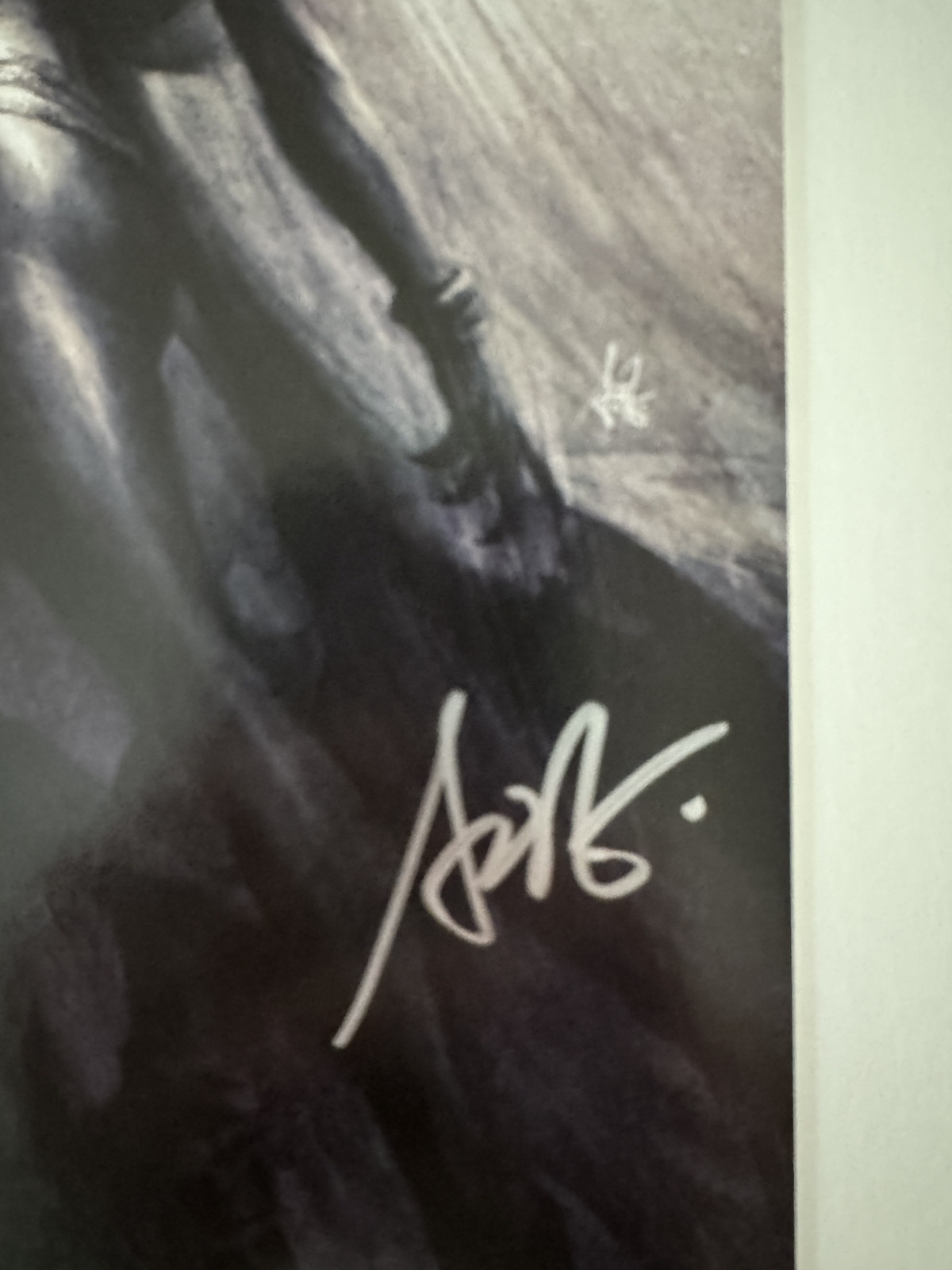 Close-up of Stanley "Artgerm" Lau’s signature on Batman Comic Book Issue #49 (2018).