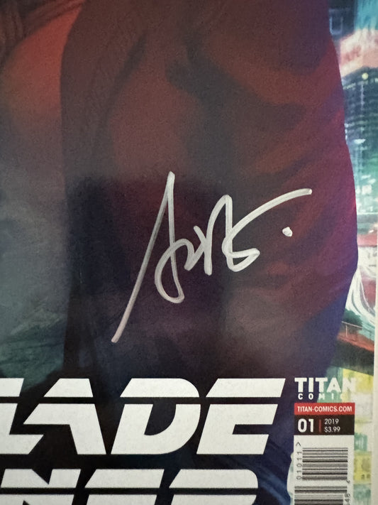 Close-up of Stanley "Artgerm" Lau’s signature on Blade Runner Comic Book Issue #1 (2019).
