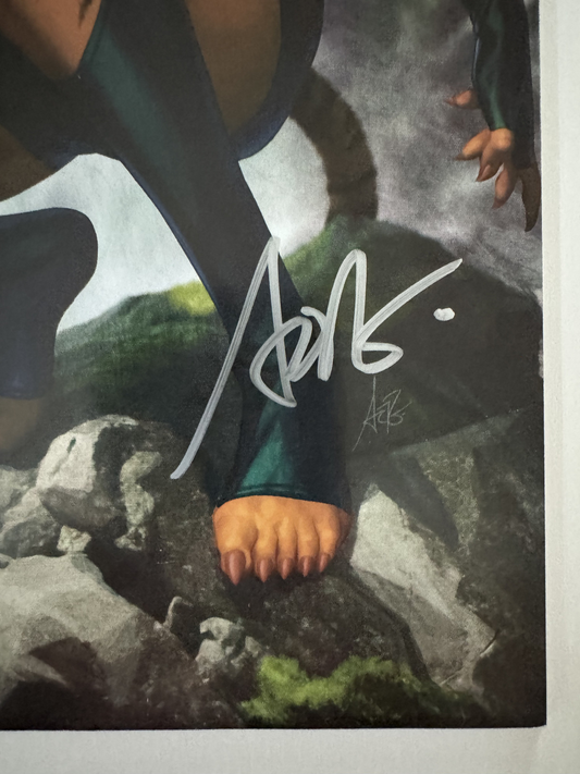 Close-up of Stanley "Artgerm" Lau’s signature on Blood Hunt Comic Book Issue #1 Variant (2024).