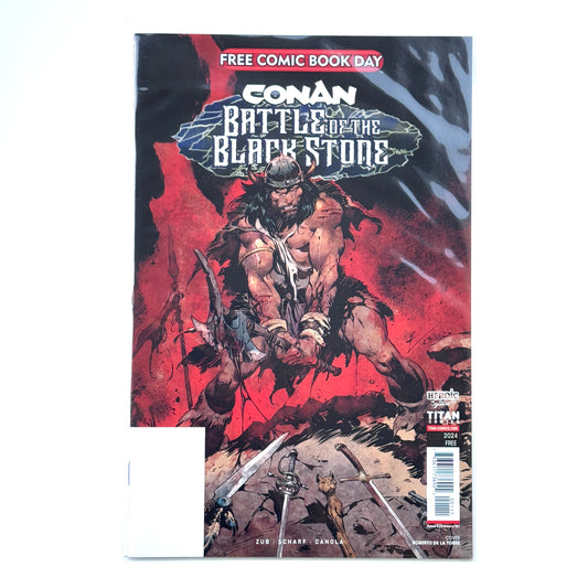 Cover of Conan: Battle of the Black Stone (2024) Free Comic Book Day issue by Titan Comics