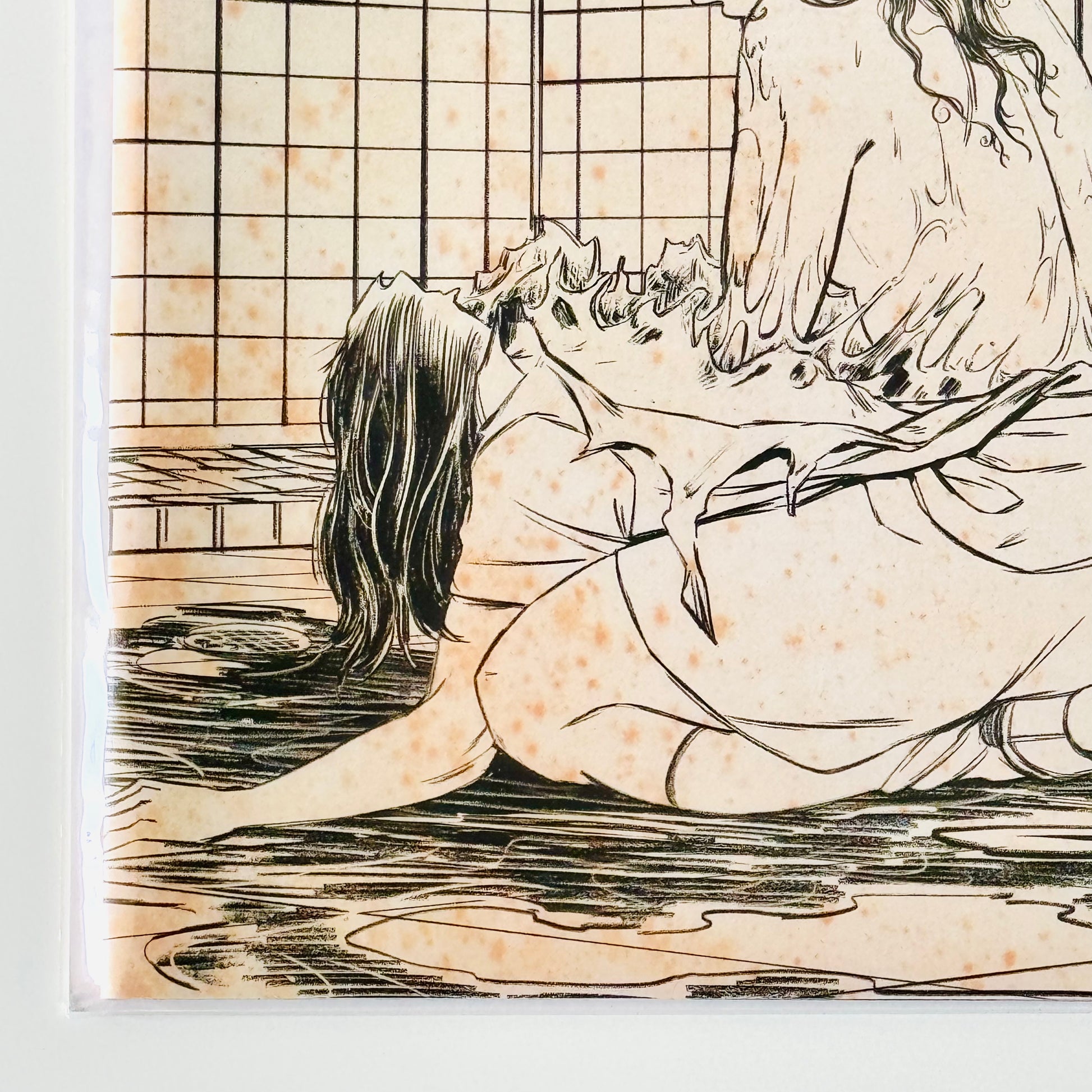 Bottom left corner condition detail of Naomi Franquiz B&W Variant Set (Ltd 300)