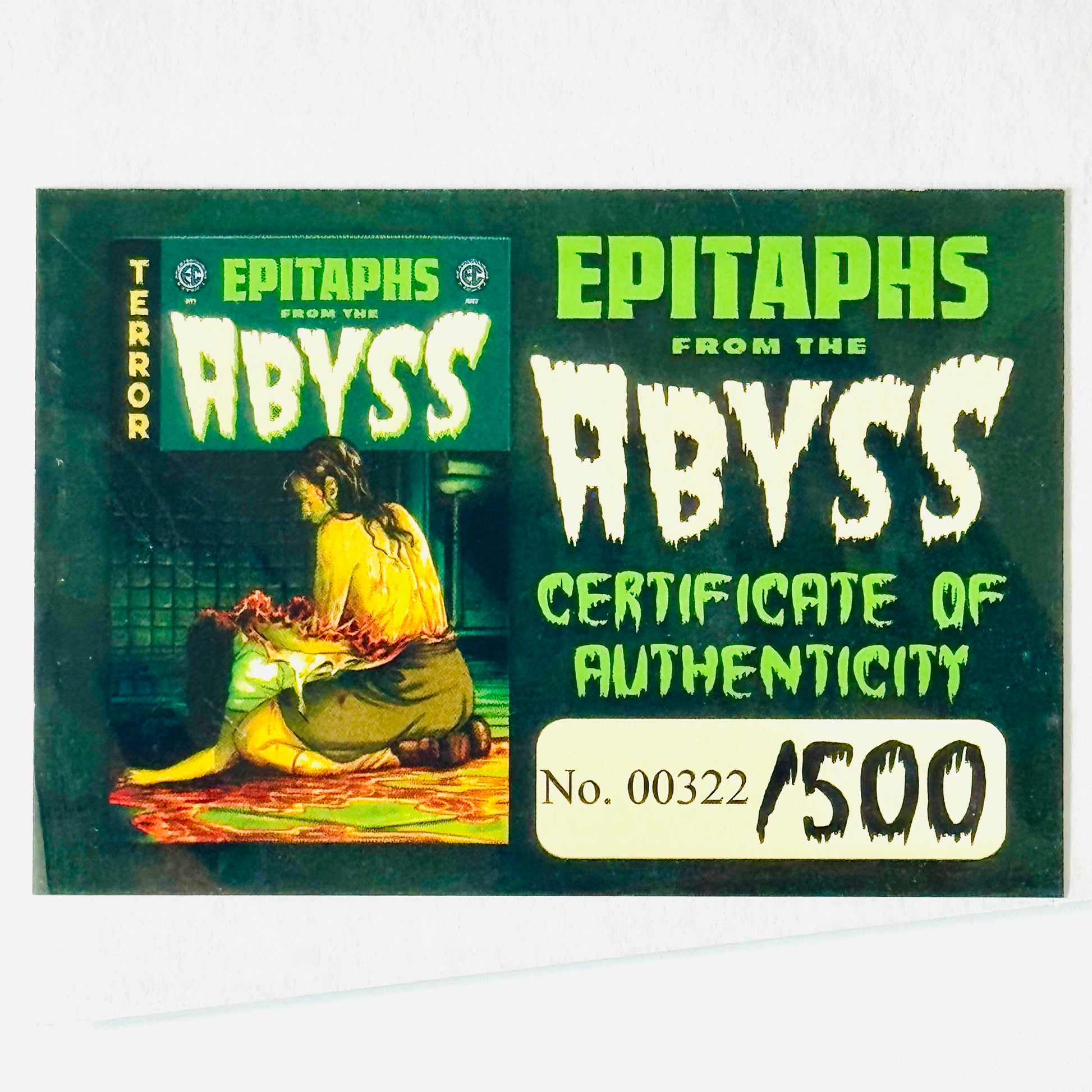 EC: Epitaphs from the Abyss #1 Naomi Franquiz Color Variant Comic Certificate Of Authenticity