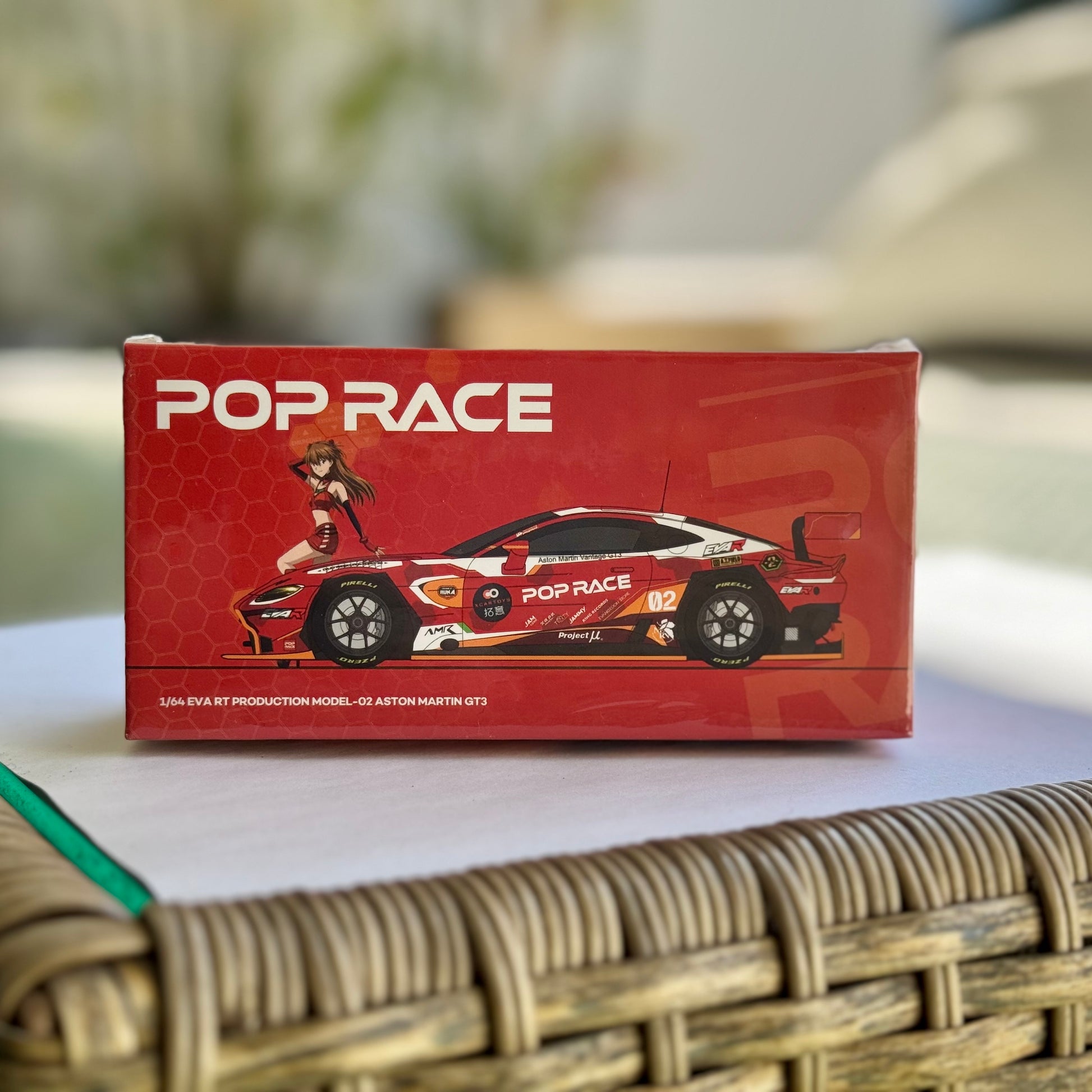 Close up of EVA RT Aston Martin GT3 in 1:64 scale by Pop Race