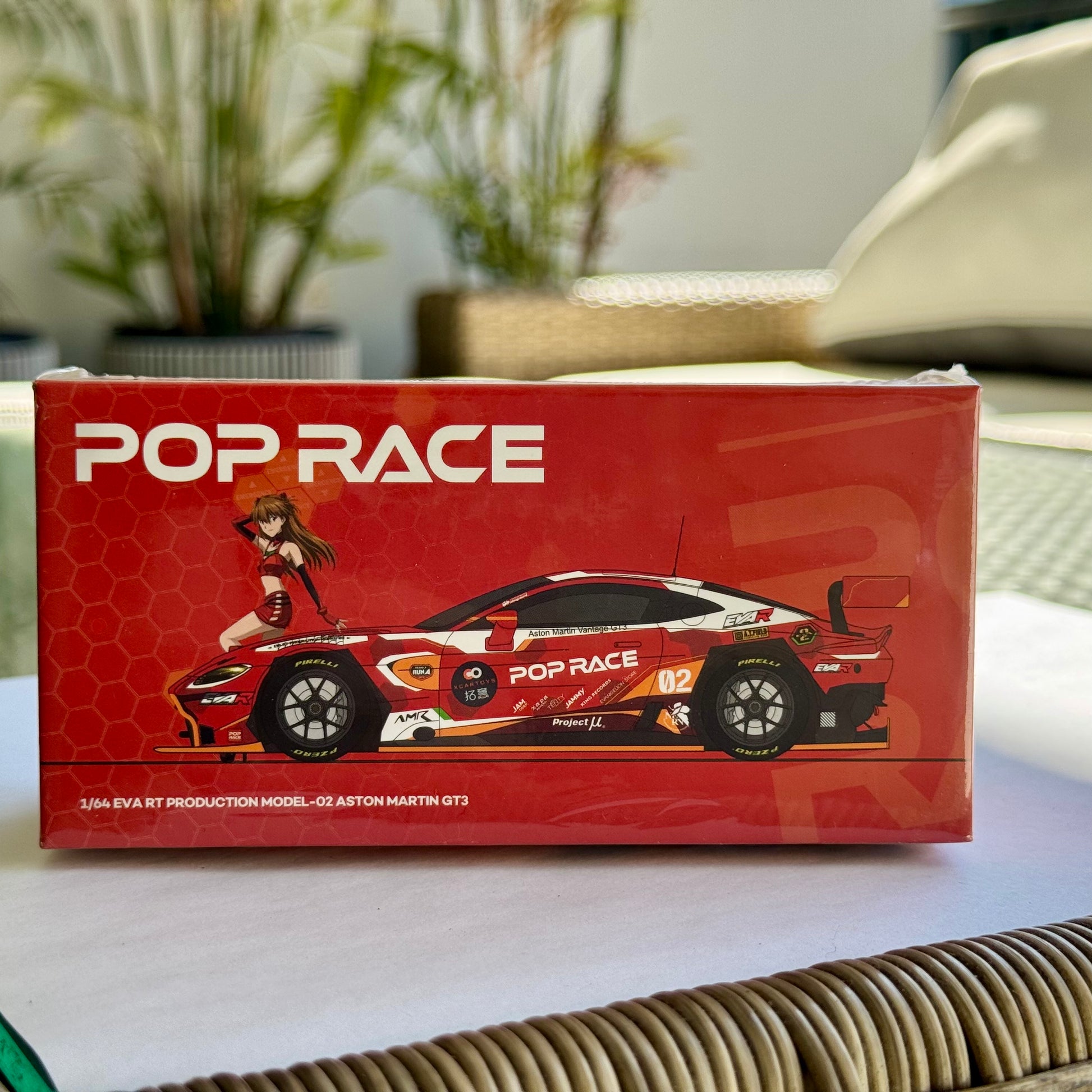 Front side of EVA RT Aston Martin GT3 in 1:64 scale by Pop Race