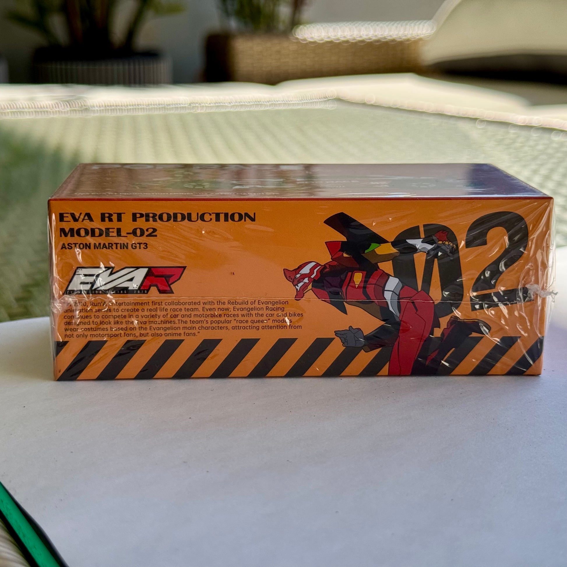 Side view showcasing EVA GT3 diecast model's details