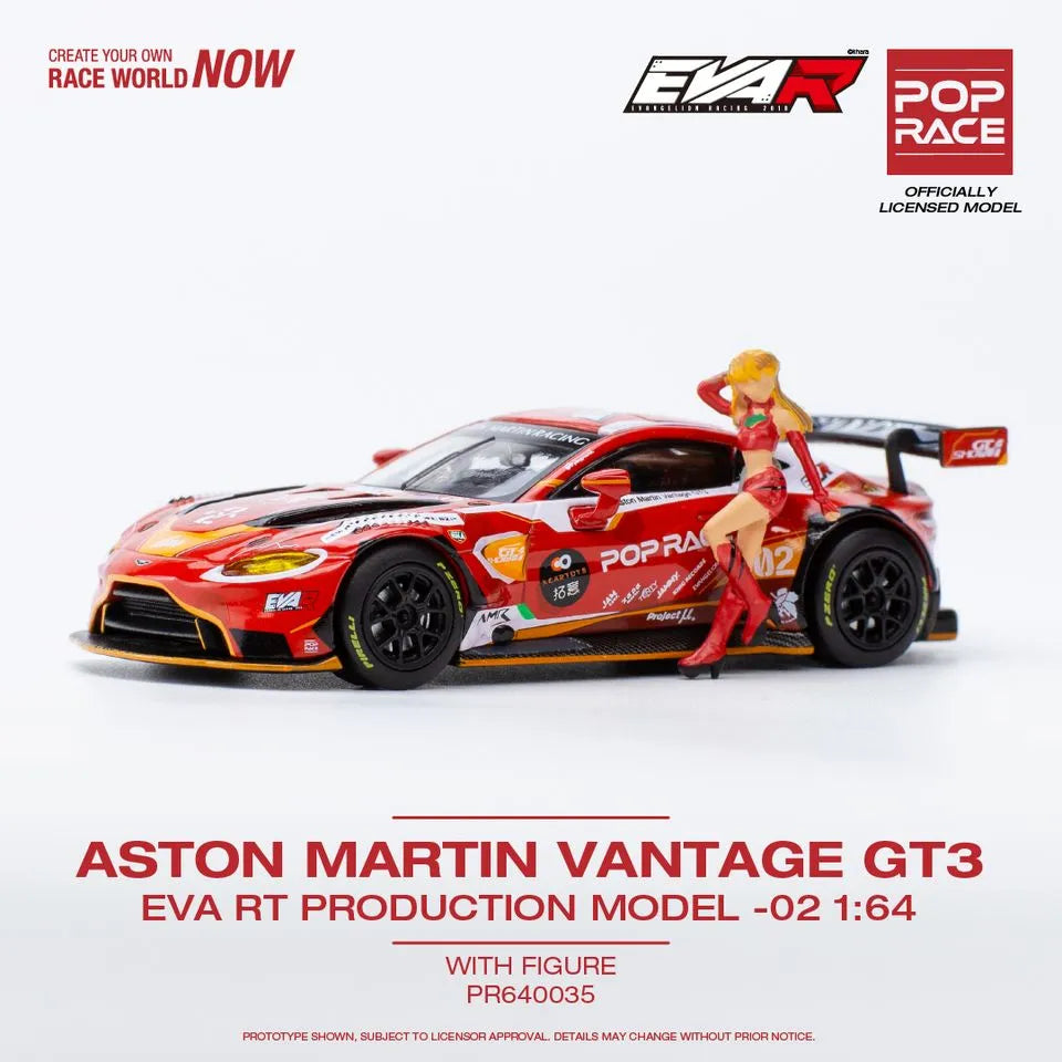 Pop Race GT3 diecast with EVA RT anime-style figure