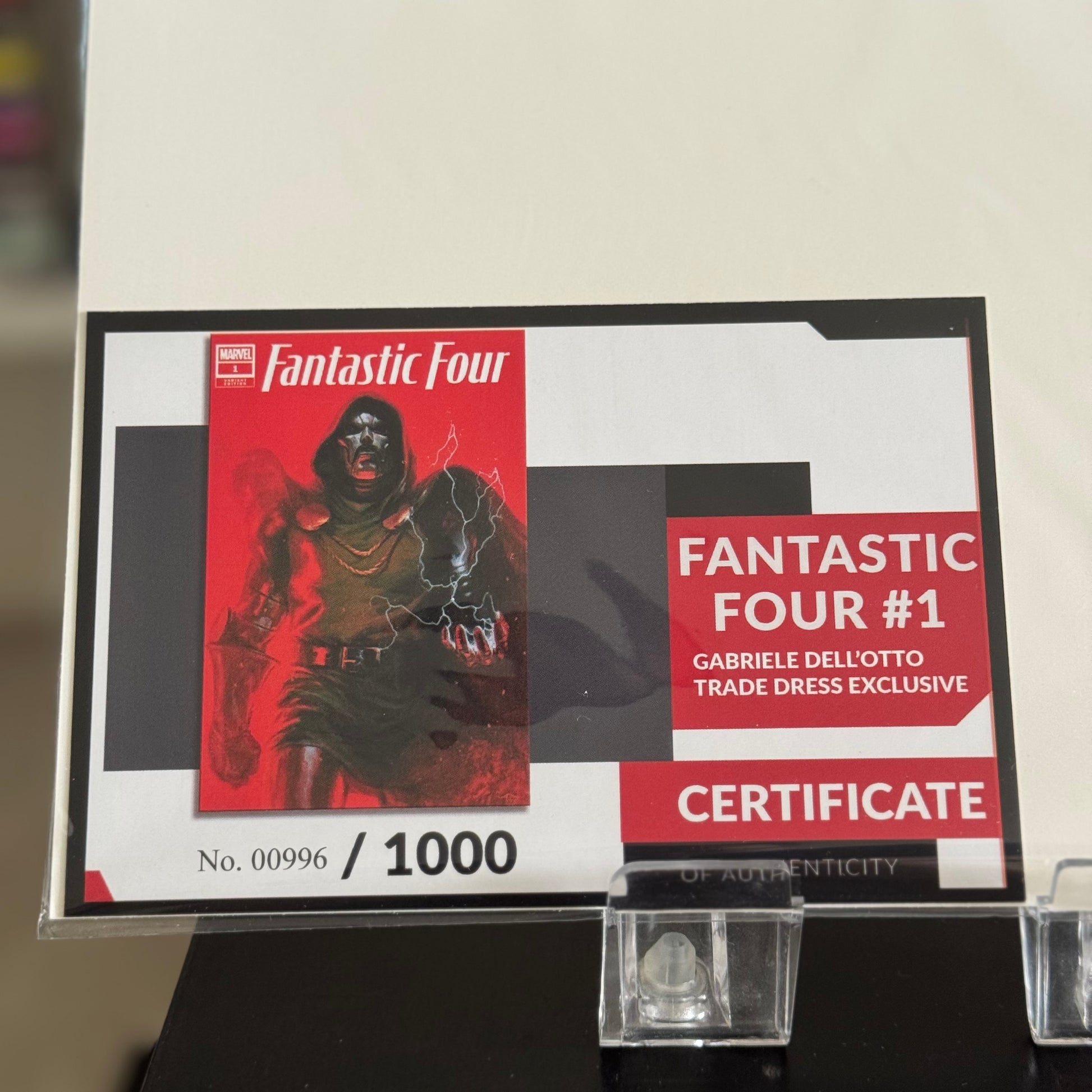 Fantastic Four #1 Gabriele Dell’Otto variant cover with numbered Certificate of Authenticity