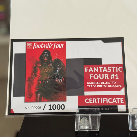 Fantastic Four #1 Gabriele Dell’Otto variant cover with numbered Certificate of Authenticity