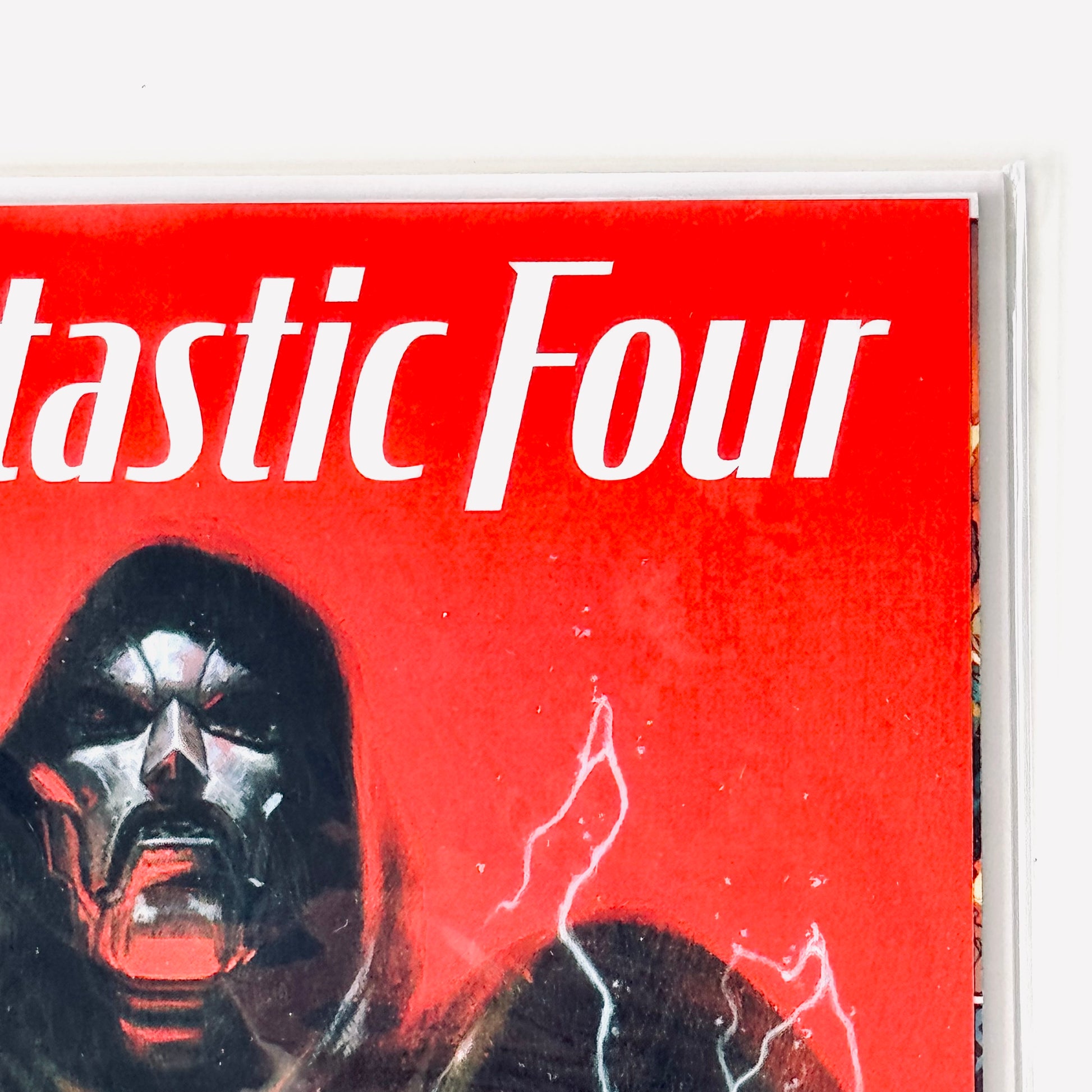 Top right corner close-up of Dell’Otto Variant for Fantastic Four #1