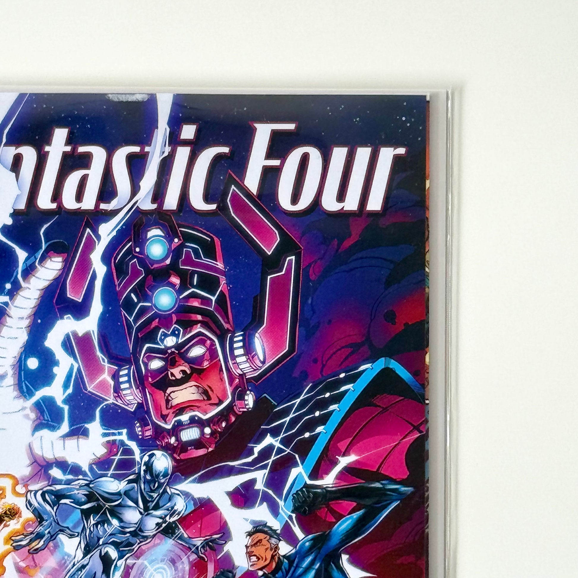 Close-up of top right corner of Fantastic Four #1 SDCC 2025 Variant