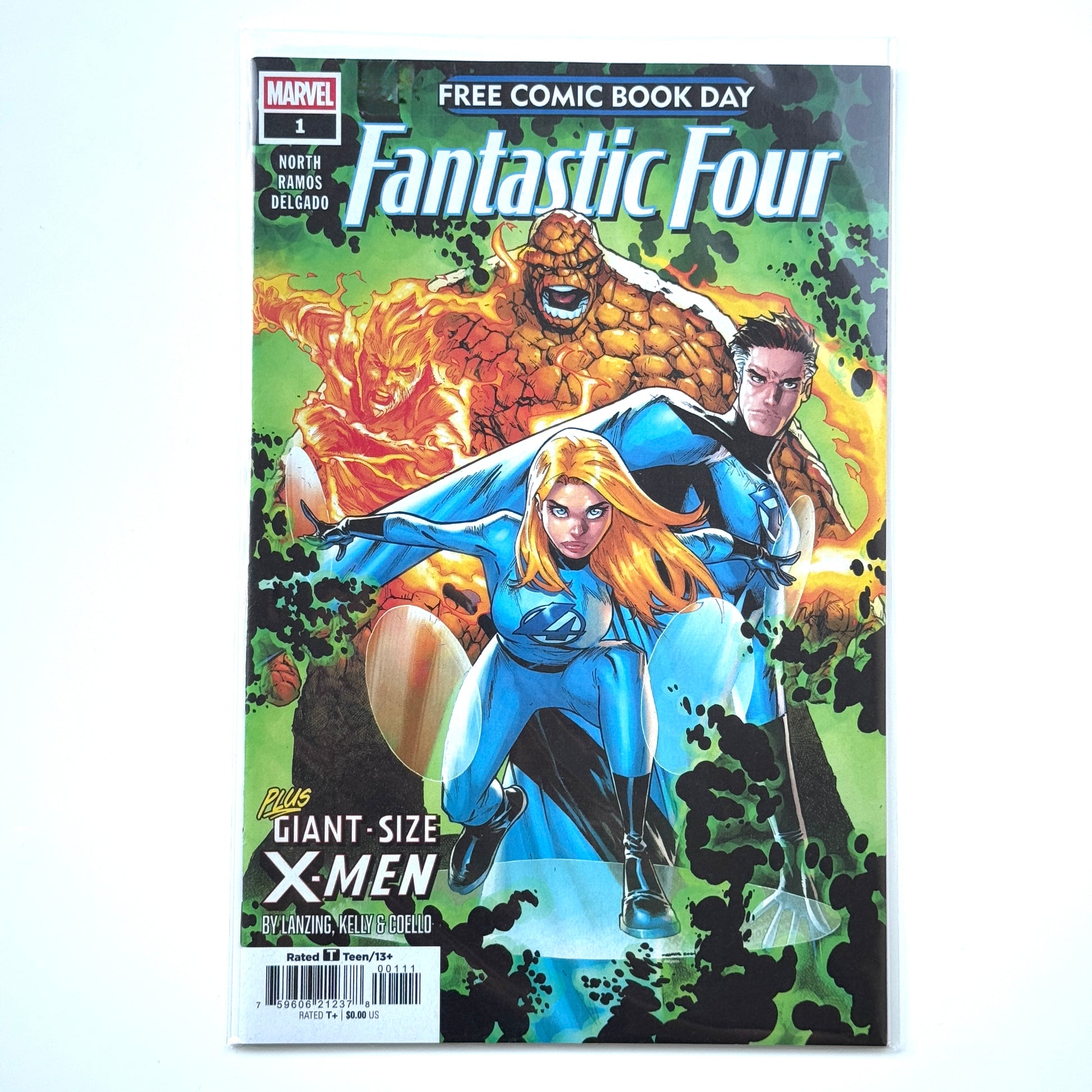 Cover of Fantastic Four #1 and Giant-Size X-Men (2024) Free Comic Book Day edition from Marvel Comics