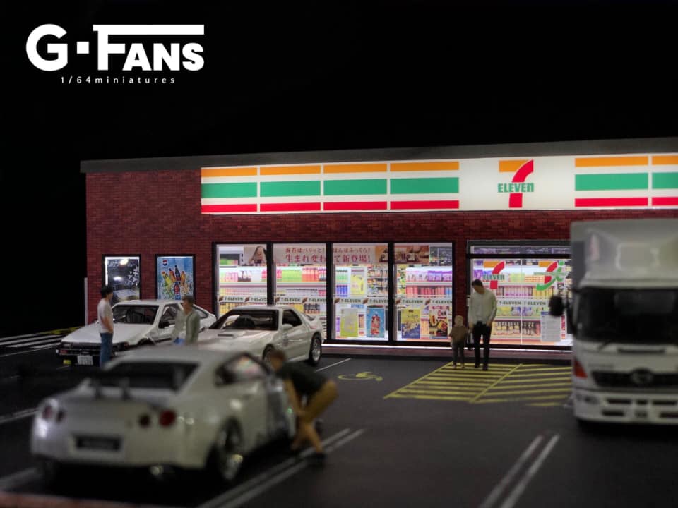 Detailed miniature parking lot for 1:64 scale cars