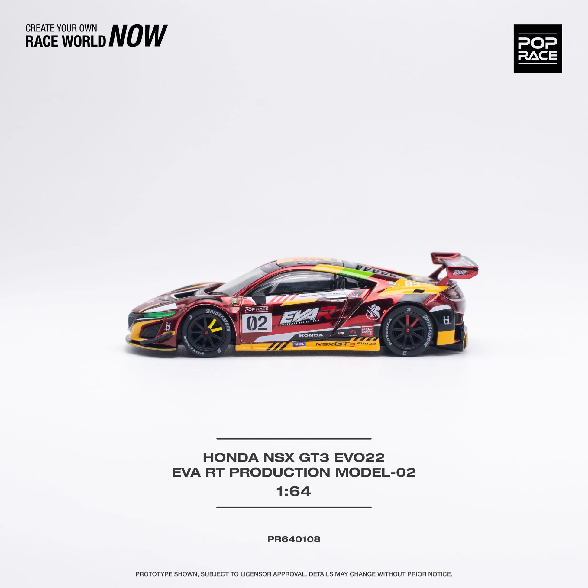 Another side profile of 1:64 Honda NSX GT3 EVO with EVA RT livery