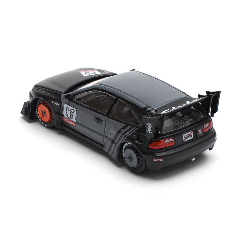 Rear angle of Honda Civic EG6 Kanjozoku model by Pop Race in 1:64