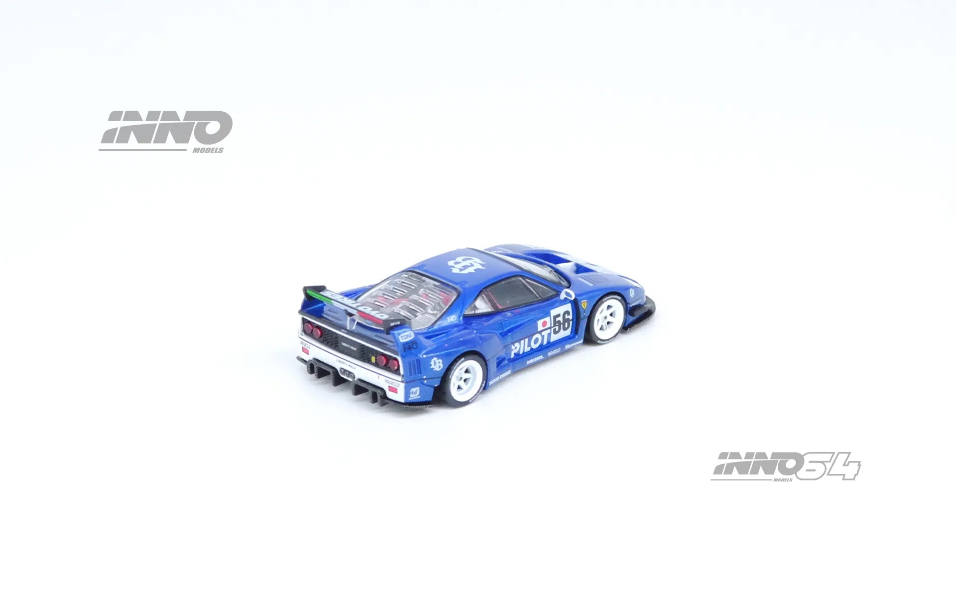 Display view of INNO64 Ferrari F40 Liberty Walk Tokyo Auto Salon 2024 diecast car