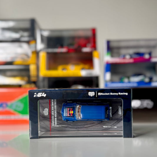 Top-down view of INNO64 RX-3 Mad Mike D1GP 2024 livery diecast model