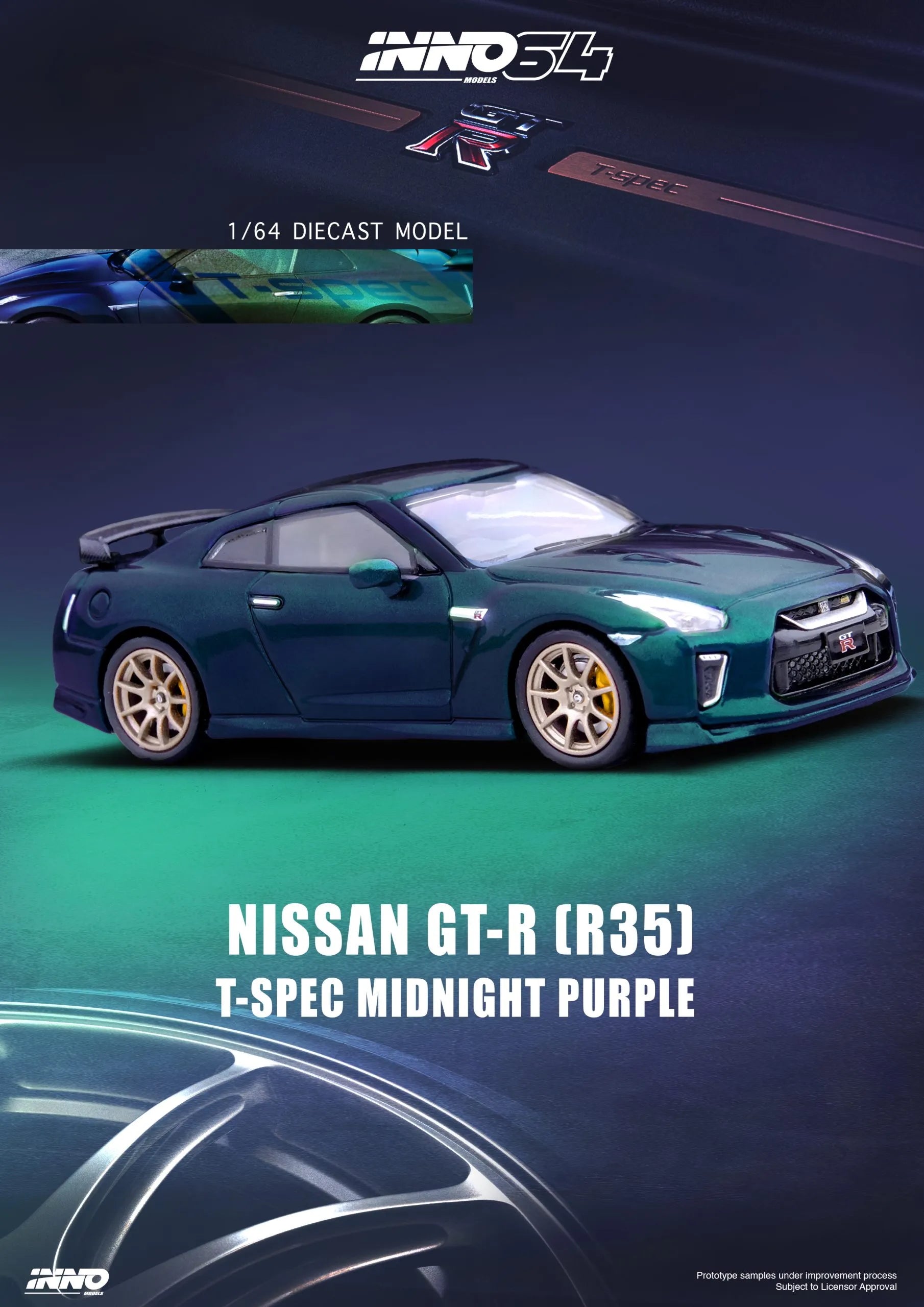INNO64 Nissan GT-R R35 T-Spec Midnight Purple 1:64 model brochure