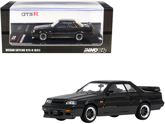 Inno64 Nissan Skyline GTS-R R31 Black Gun Metal box front 1:64 diecast model car