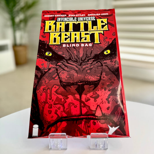 Front view of sealed Invincible Battle Beast Blind Bag comic book
