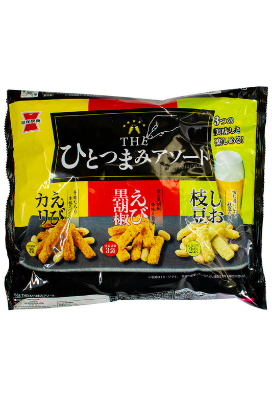 Iwatsuka The Hitotsumami assorted rice crackers pack 155g