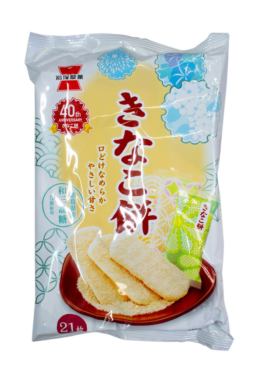 Iwatsuka kinako mochi rice crackers with roasted soybean flavor 93g