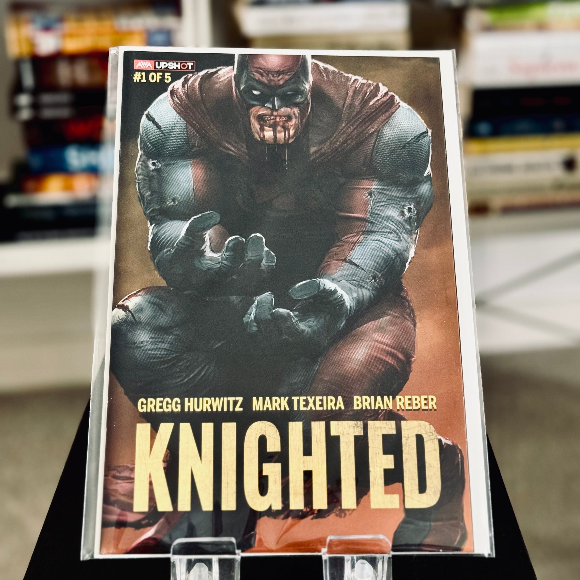 Knighted #1 Trade Dress Variant by John Gallagher (Dark Knight homage cover)