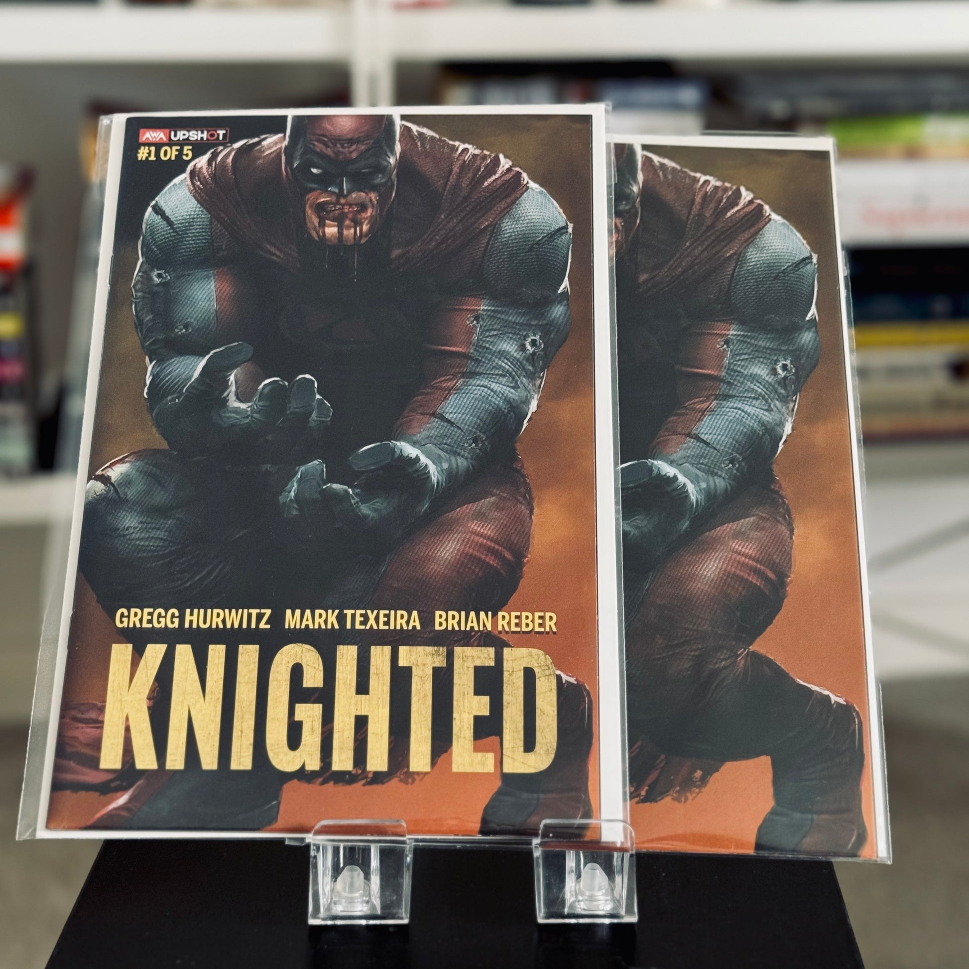 Knighted #1 John Gallagher 2-book variant set featuring Dark Knight homage covers
