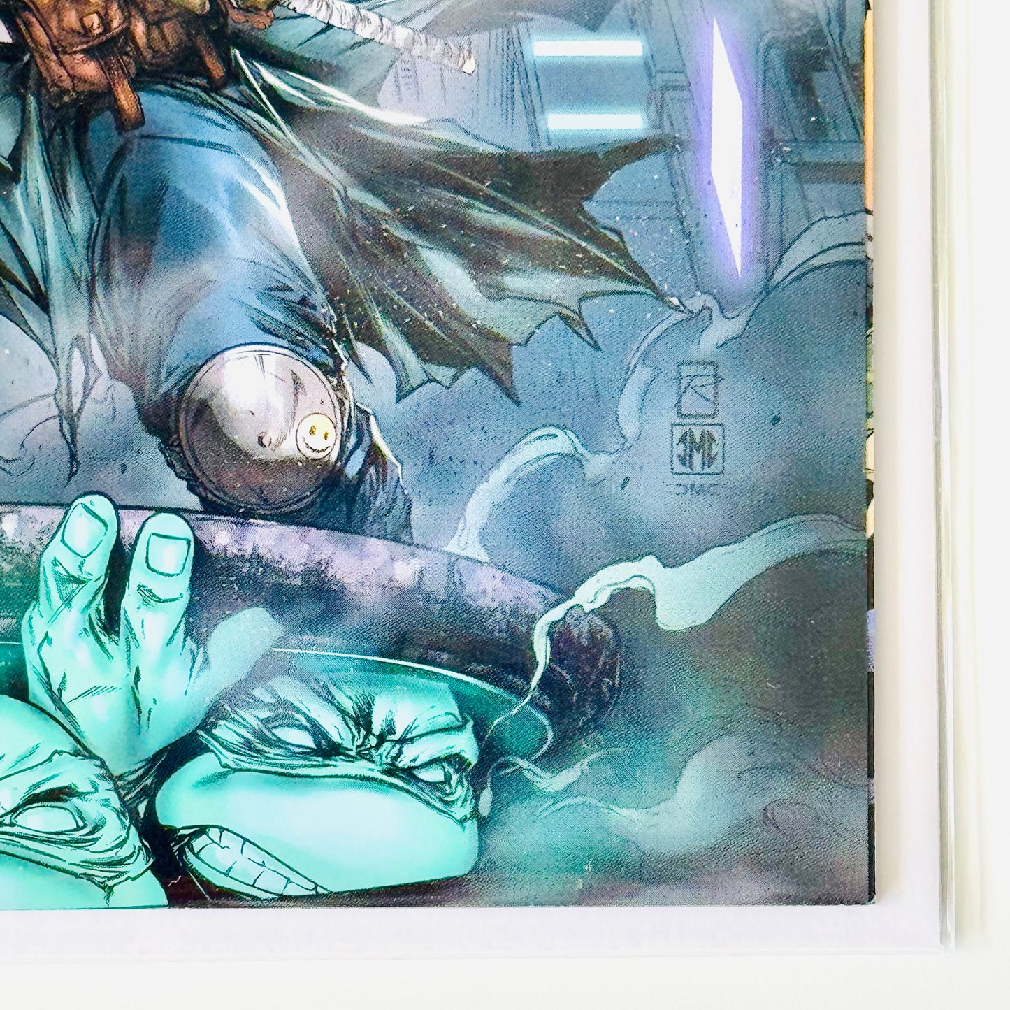 Bottom right corner detail of Raymond Gay’s Virgin Variant for Last Ronin: Lost Years #1