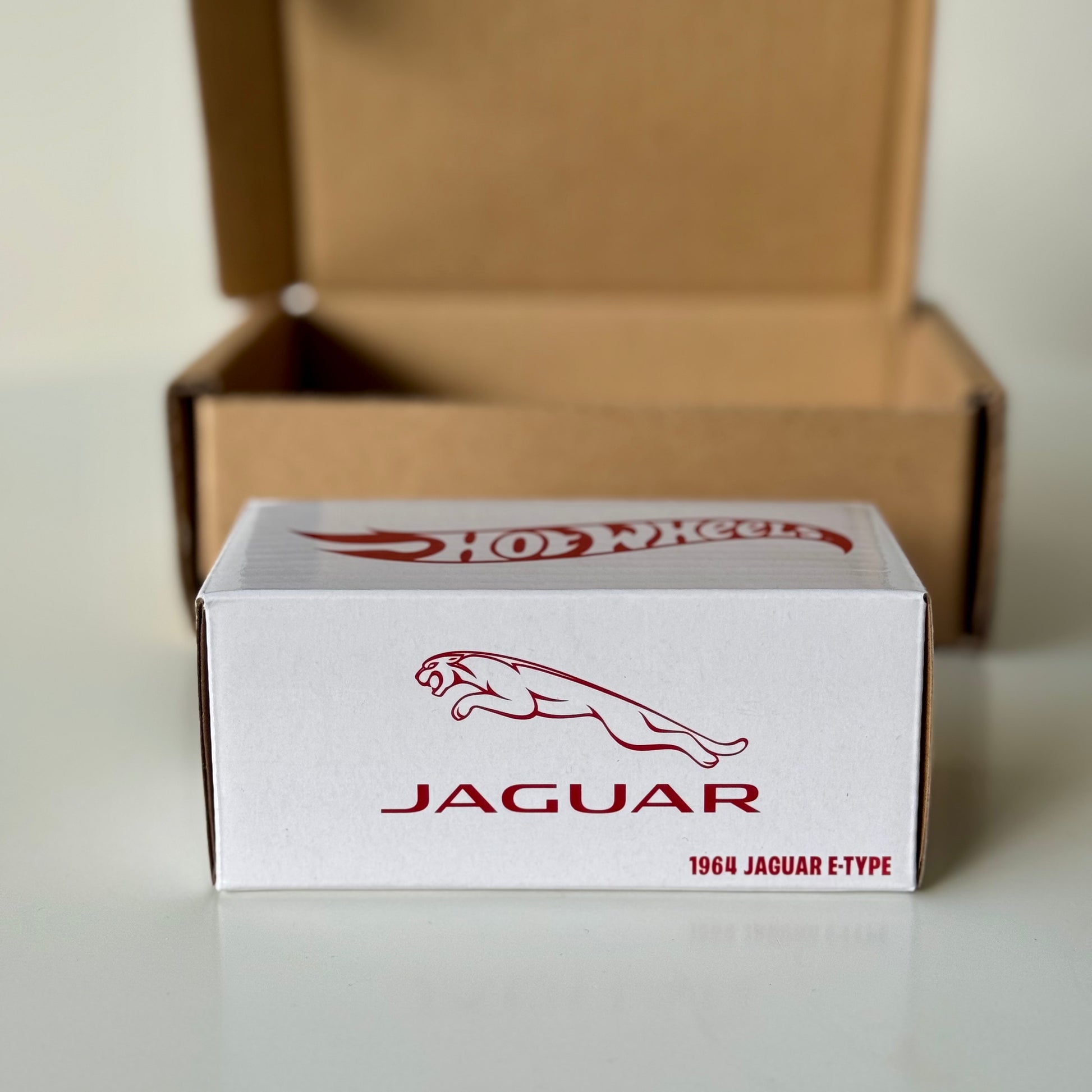 Front view of Hot Wheels RLC 1964 Jaguar E-Type box