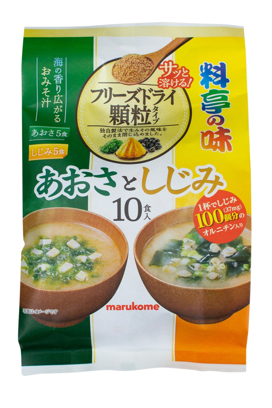 Marukome freeze-dried Aosa & Shijimi miso soup 65g pack
