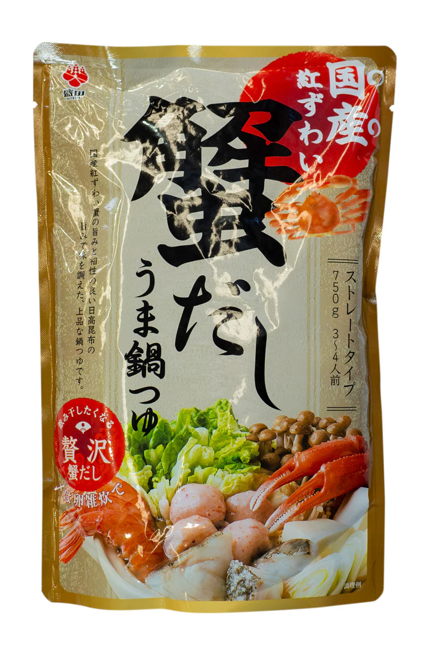 Morita crab-flavoured dashi nabe soup base 750g bottle