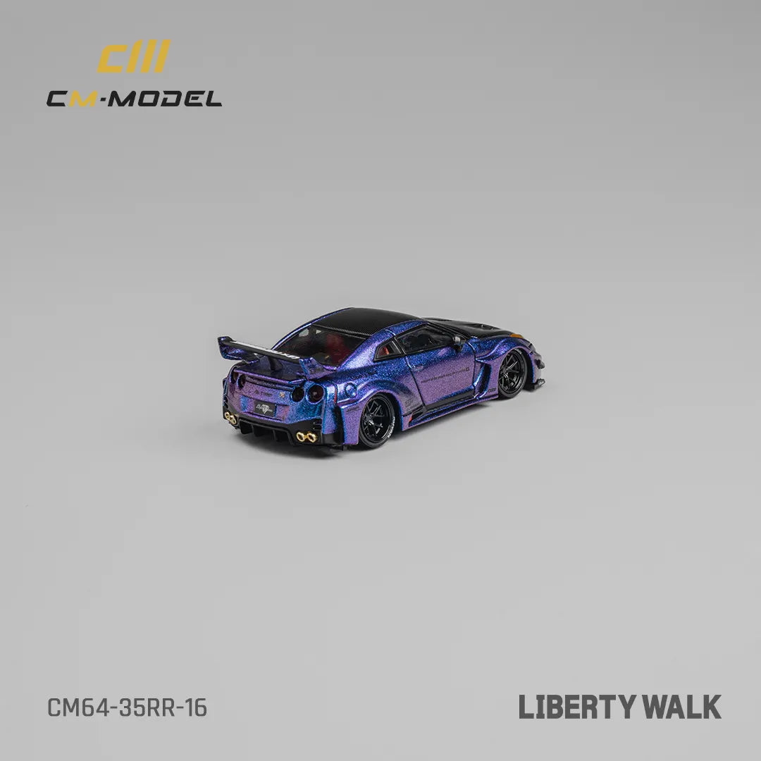 Front angle of unboxed Nissan LBWK 35GT‑RR Chameleon with Carbon model out of case
