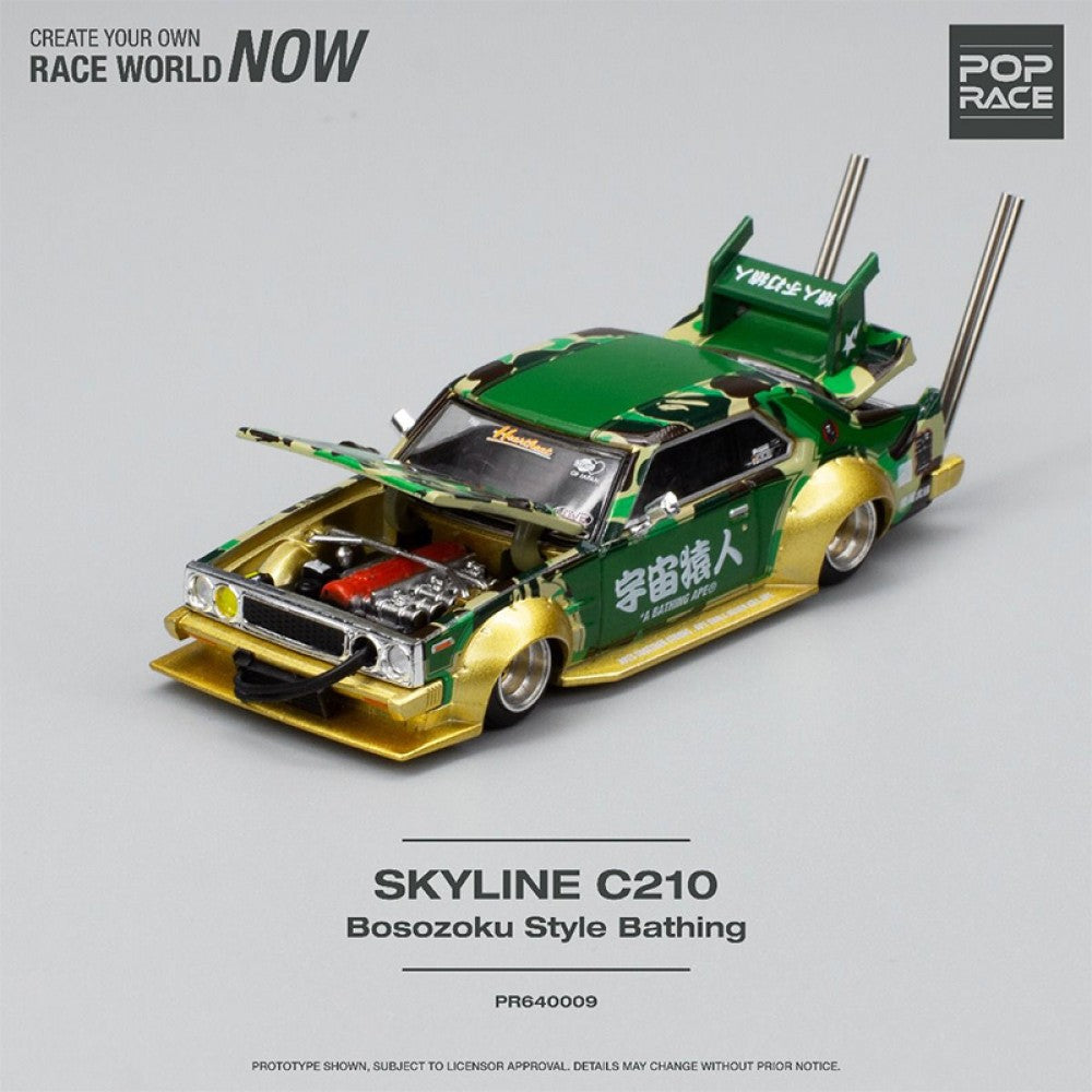 Nissan Skyline C210 Kaido Racer BAPE edition loose diecast car front angle