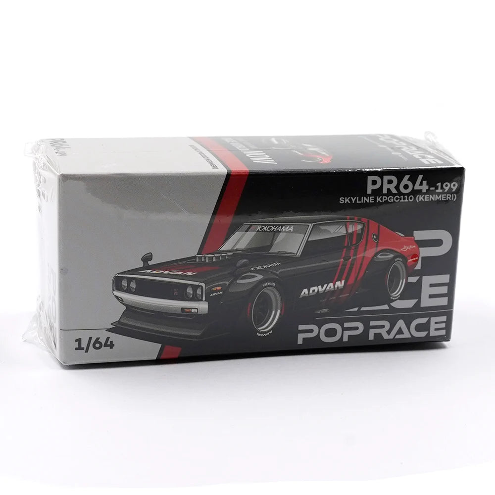 Boxed Nissan Skyline GT-R Kenmeri Drift diecast model by Pop Race