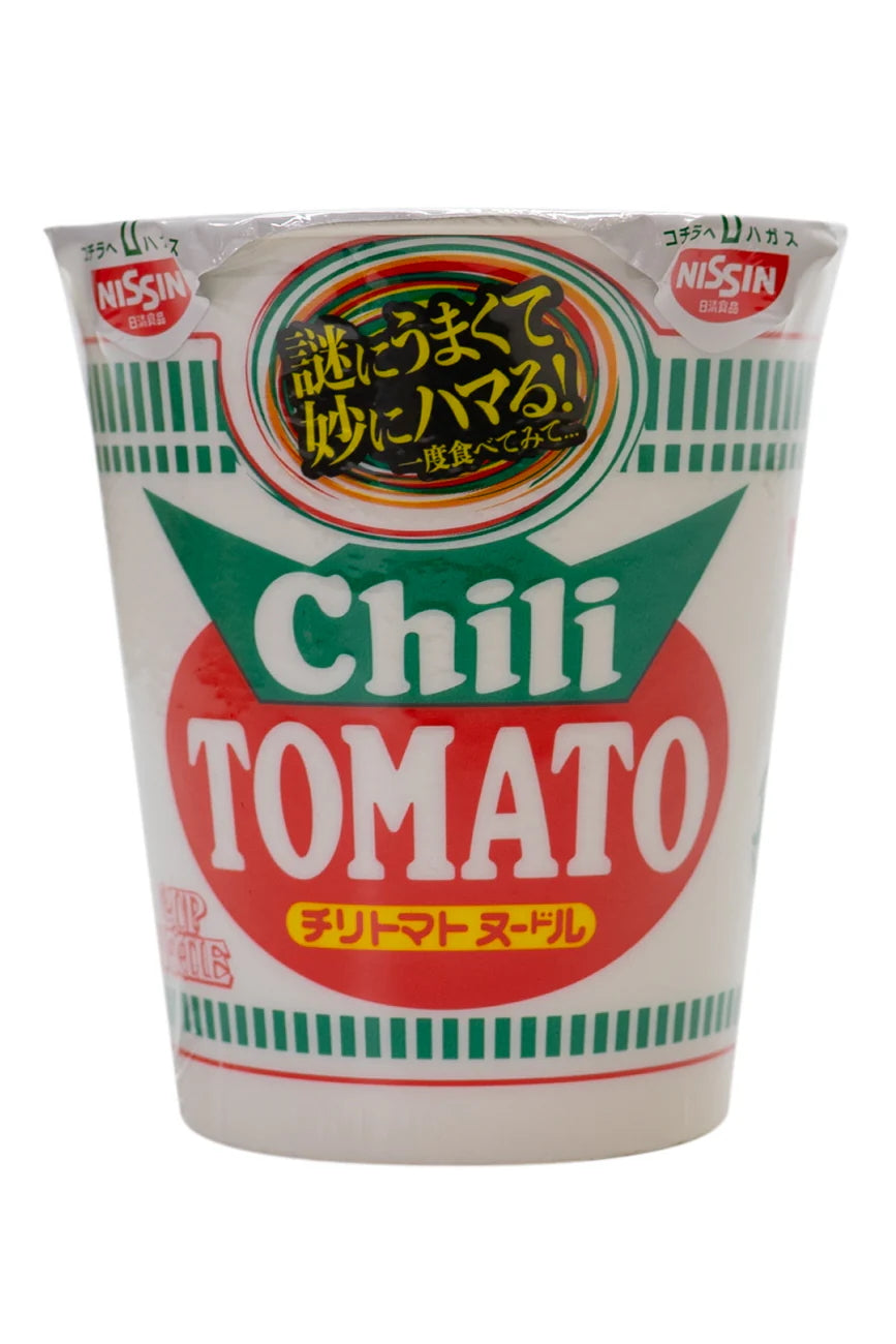 Front packaging of NISSIN Cup Noodle Chilli Tomato 76g