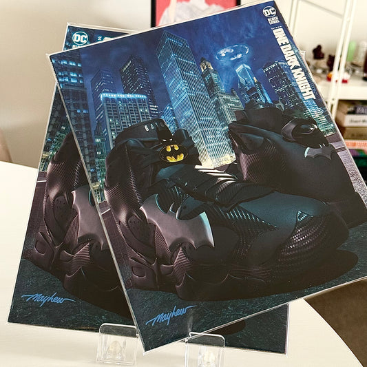 Full set of One Dark Knight #1 Mike Mayhew Sneakerhead variant covers (Trade & Virgin)